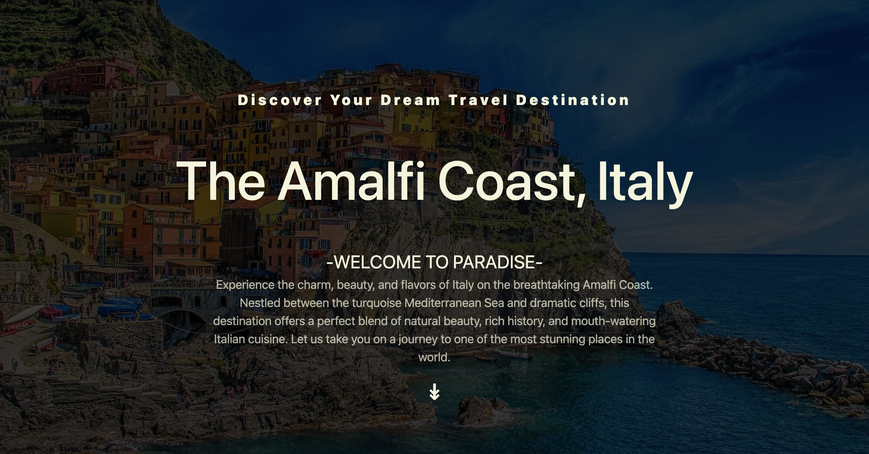 View of 'Dream travel destination'